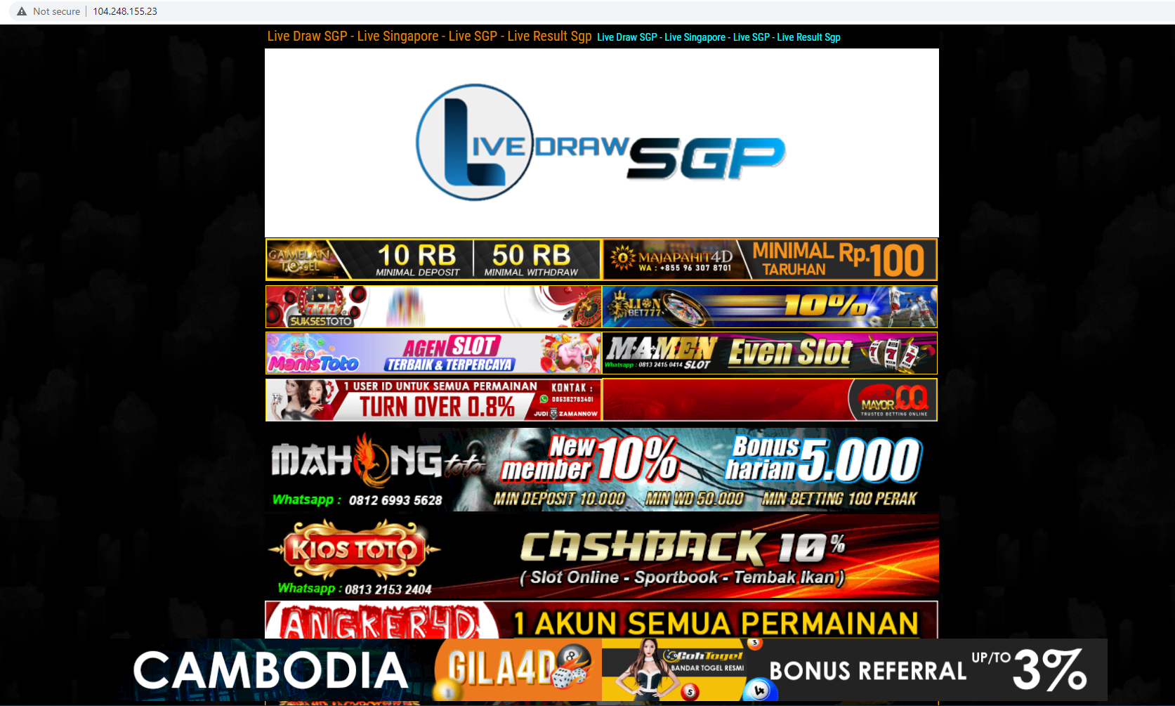 Togel Live Draw SGP Singapore 2022 Terakurat di Indonesia