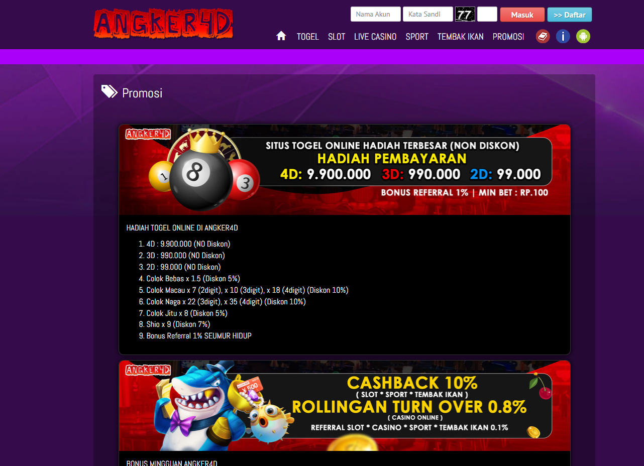 Agen Judi Togel Hongkong Paling Fair Di Angker4D