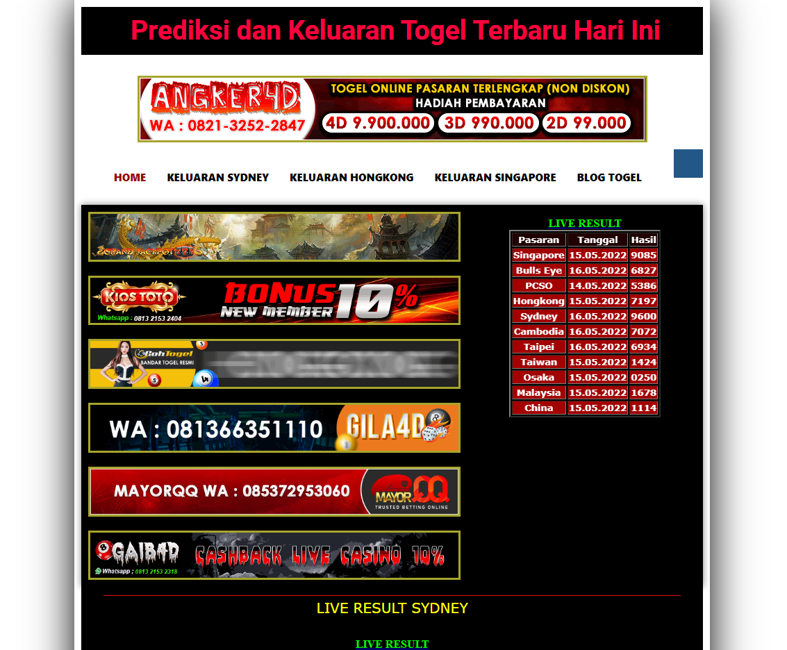 Prediksi Pengeluaran Togel